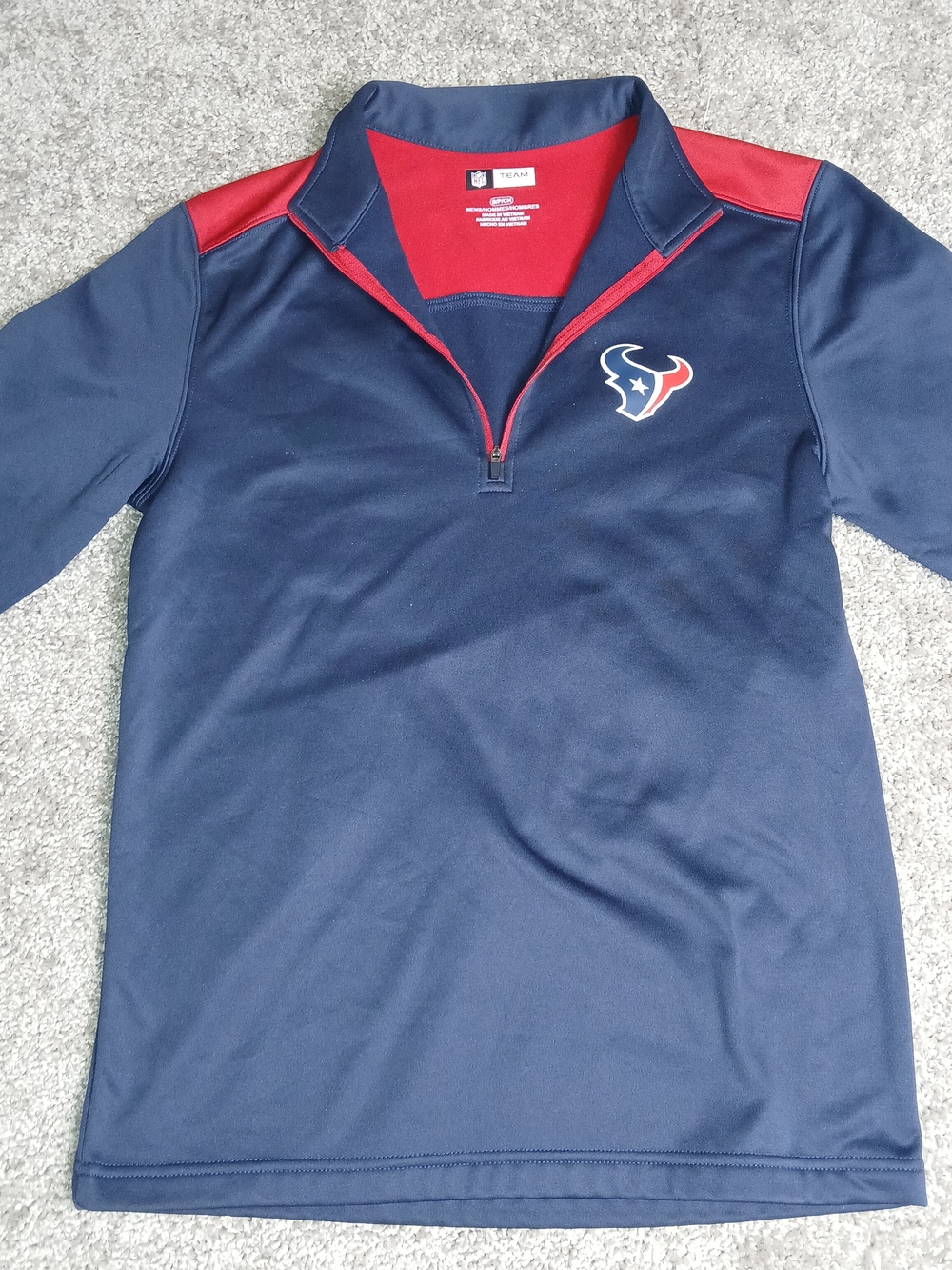 NFL Team Apparel Houston Texans 1/4 Zip Pullover Sweater for Men -‎ Small